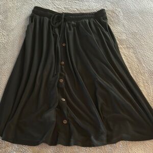 LulaRoe  Black skirt with faux buttons